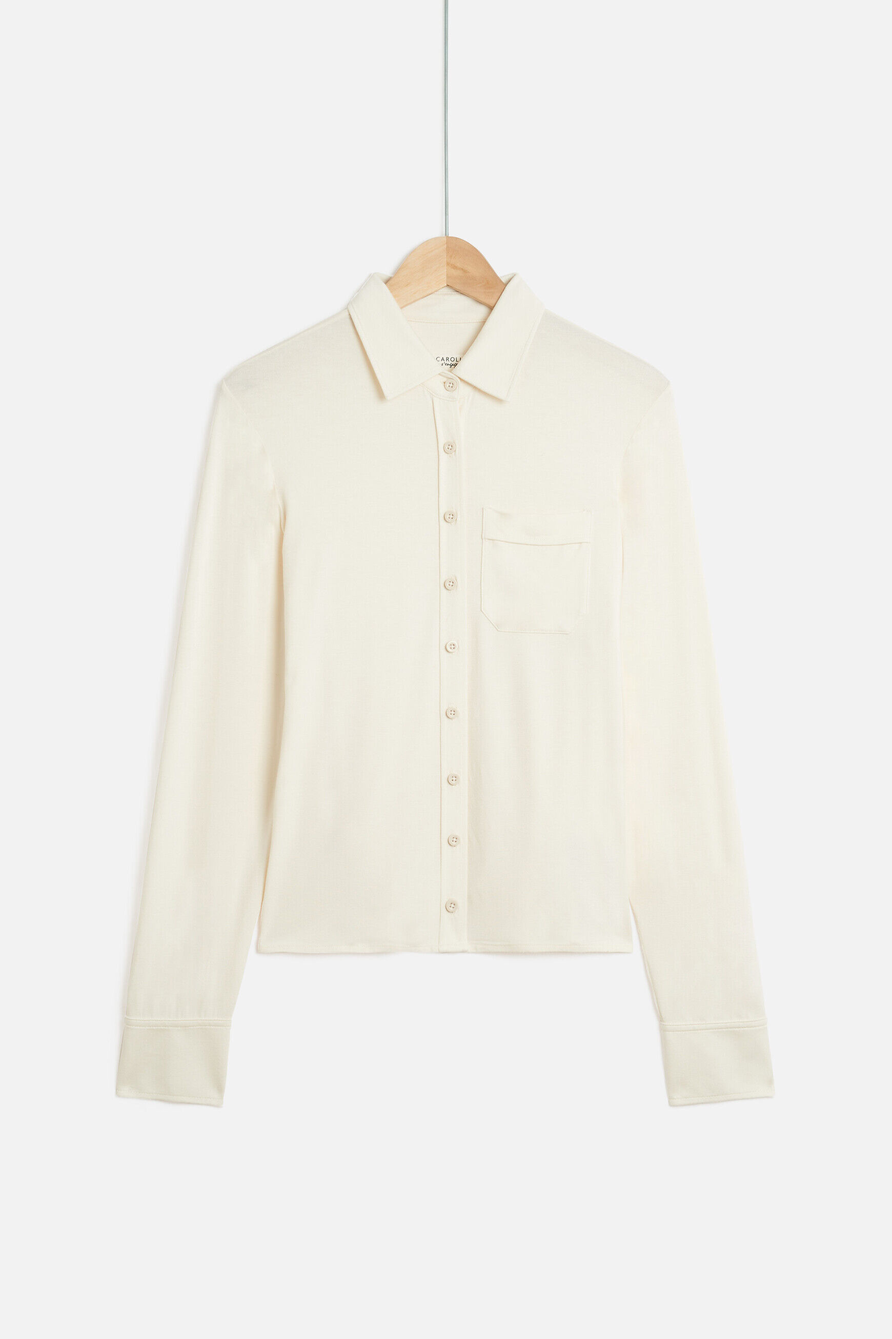 Chemise Albi en jersey ecru femme