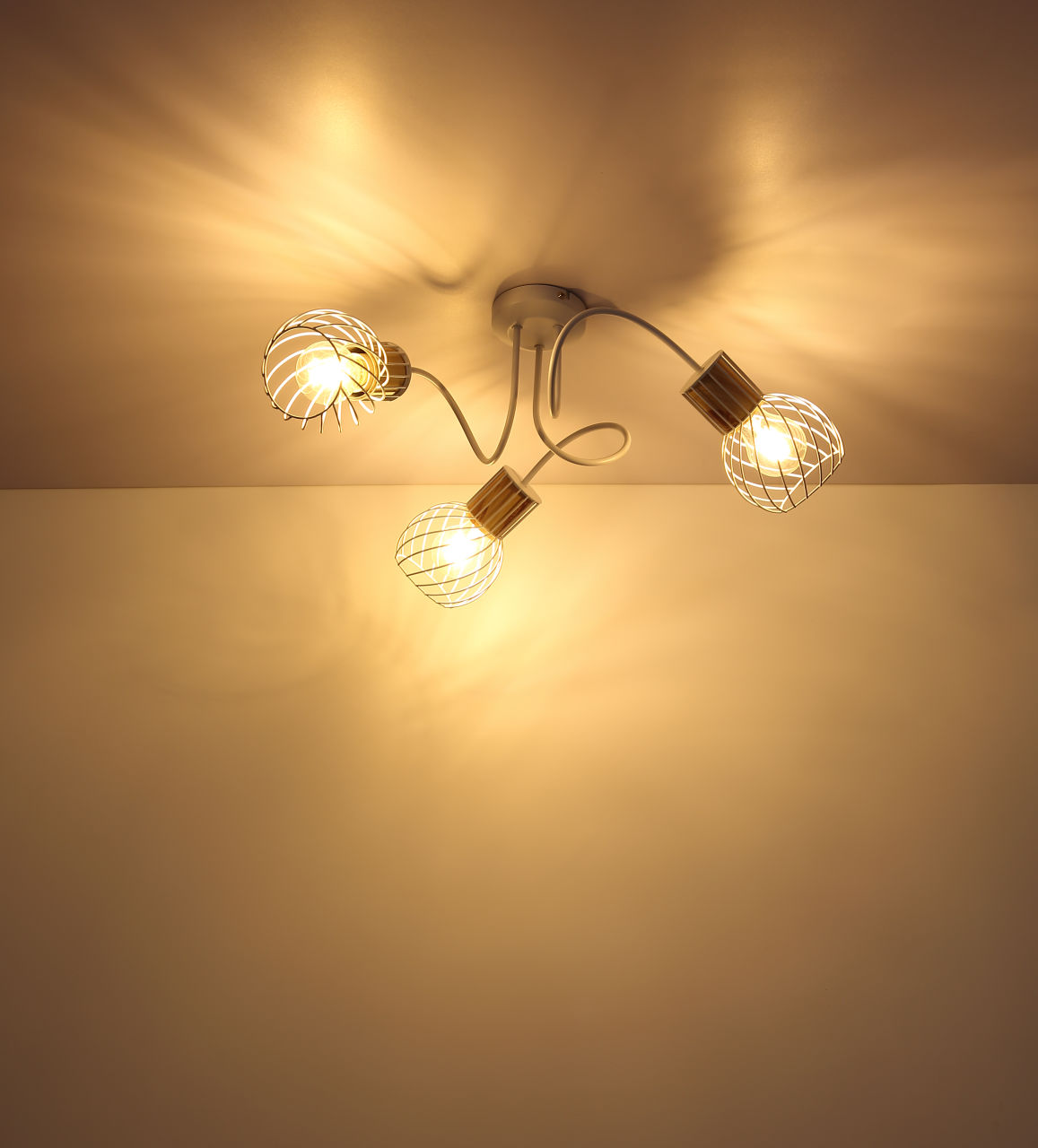 Globo Lighting - LUISE - Deckenleuchte Metall weiß, 3x E27