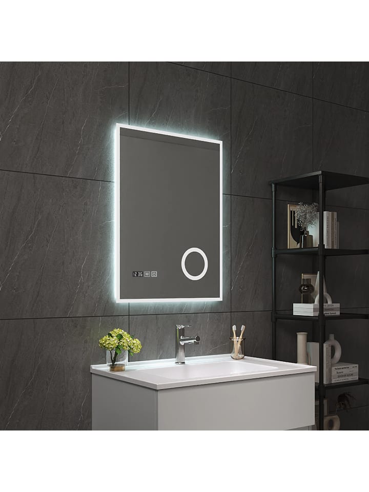 pro.tec LED-Badezimmerspiegel Lizzano in Weiß (H)70cm (B)50cm günstig kaufen onesize