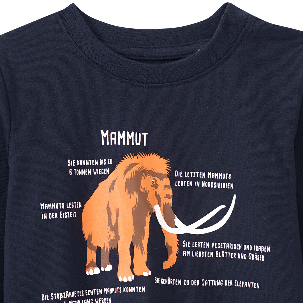Kinder Langarmshirt mit Mammut-Print
