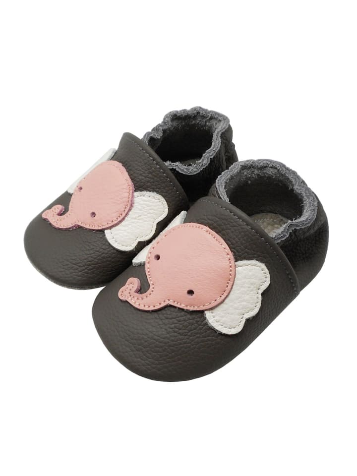 Yalion Leder-Krabbelschuhe 
