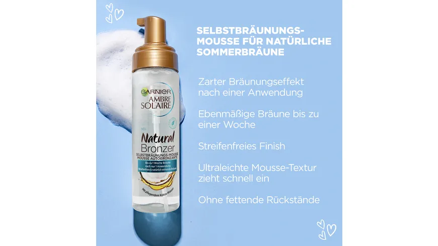 Garnier Ambre Solaire Natural Bronzer Mousse 200 ml