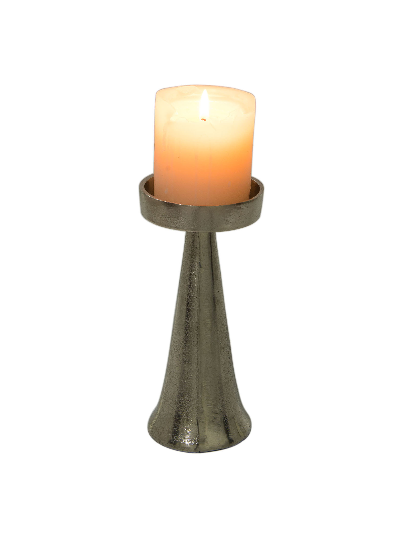 Raw Silver Finish Kerzenleuchter, Silber