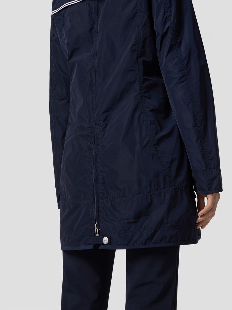 Jacke mit Label-Detail Modell 'ILLUSION' in marineblau