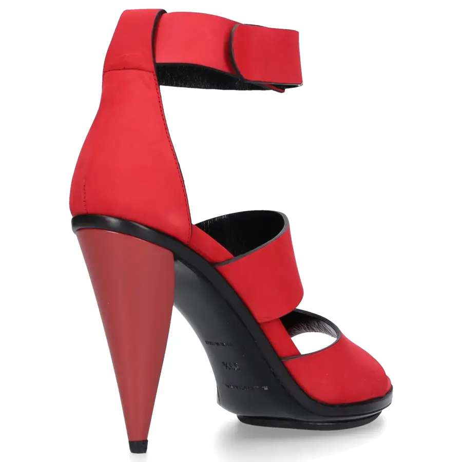 Balenciaga - Plateausandalen Kalbsleder Nubukleder rot - rot