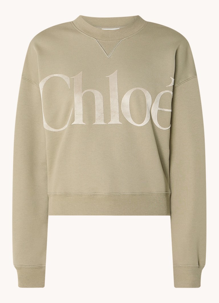 Chloé megztinis su pūko logotipo spauda