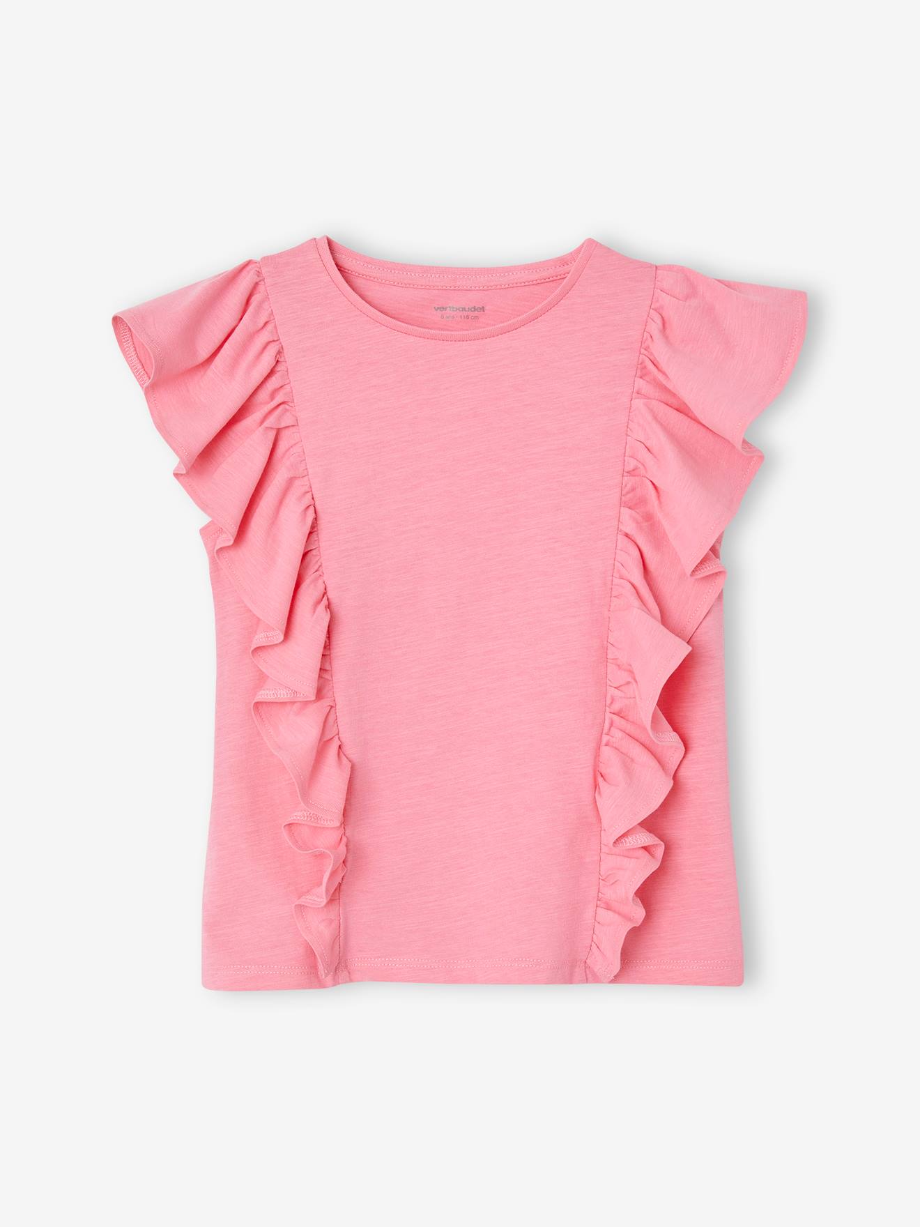 Vertbaudet Mädchen-Set: T-Shirt & Shorts - rosa