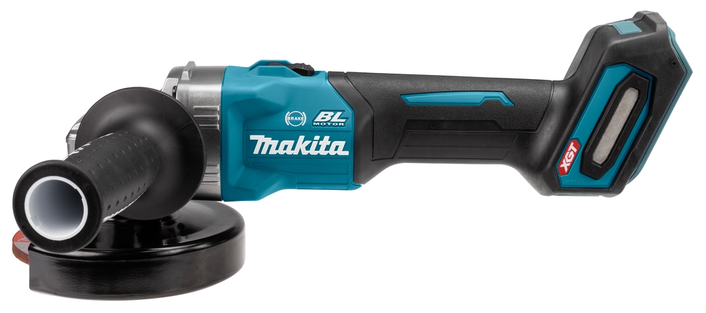 Smerigliatrice angolare Makita GA005GZ da 125 mm, 40 V, batterie e caricabatterie esclusi.