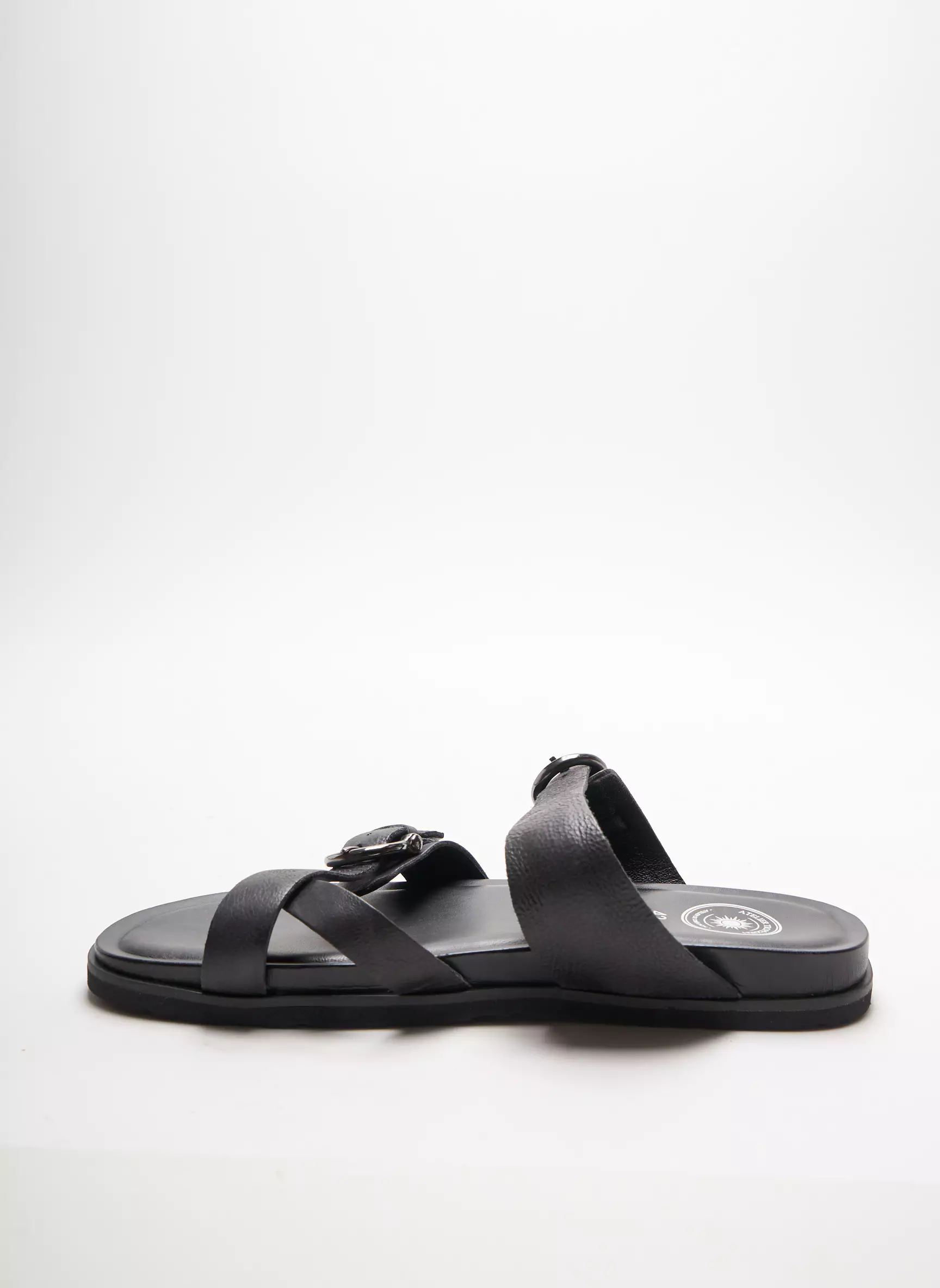 L Atelier Tropezien Sandales Nu Pieds Homme couleur noir