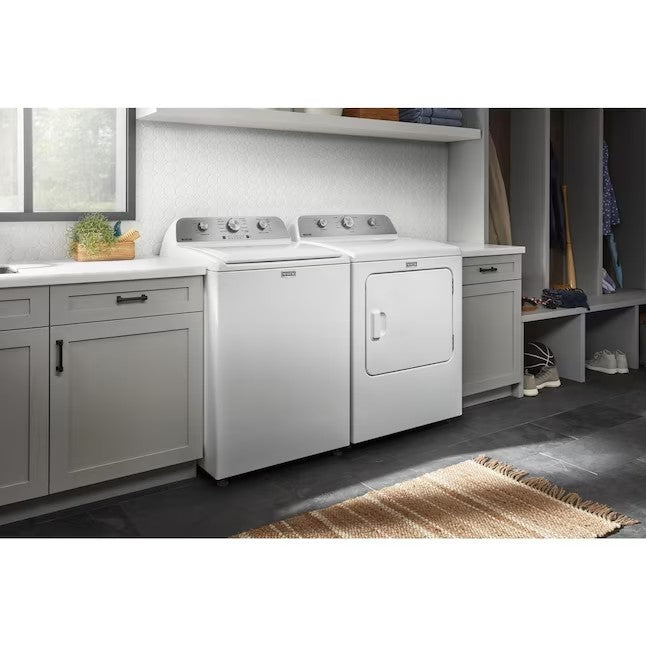 Maytag 4.5-cu ft High Efficiency Agitator Top-Load Washer (White)