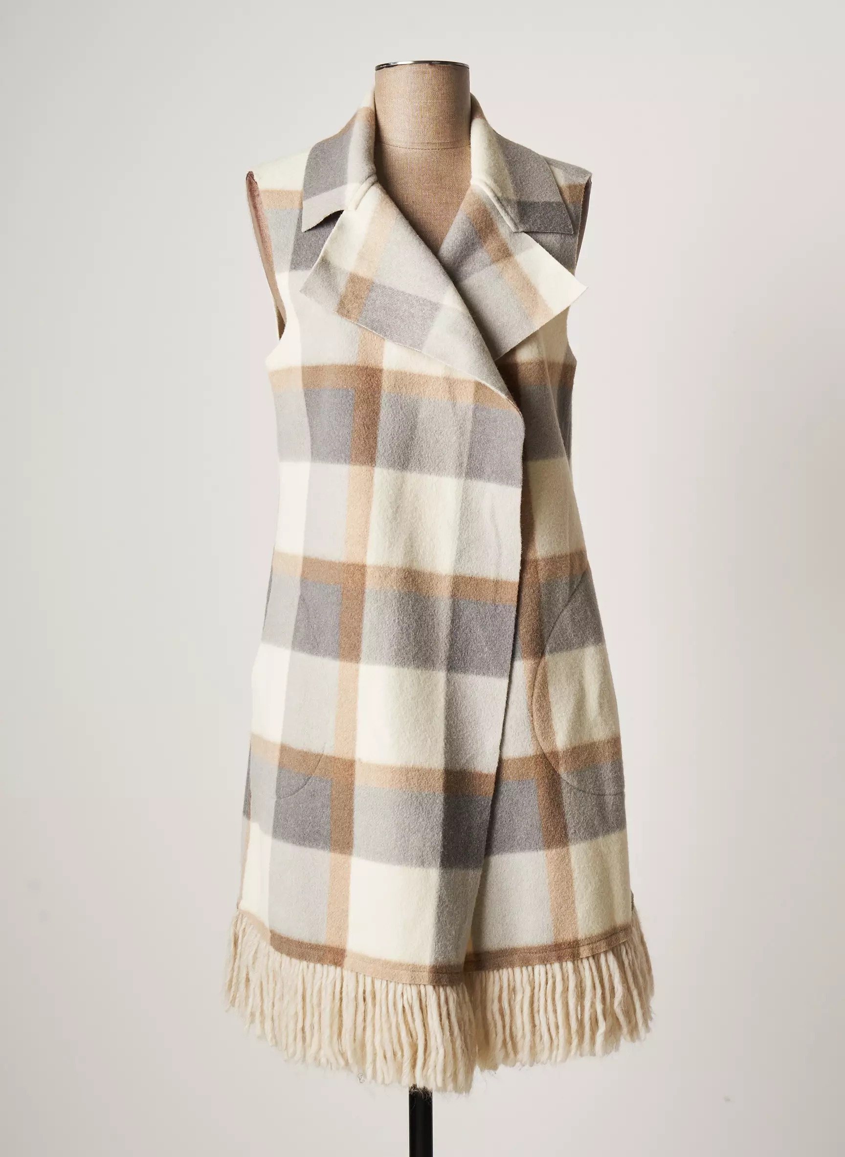 Quatre Vingt Jours Vestecasual Femme couleur gris
