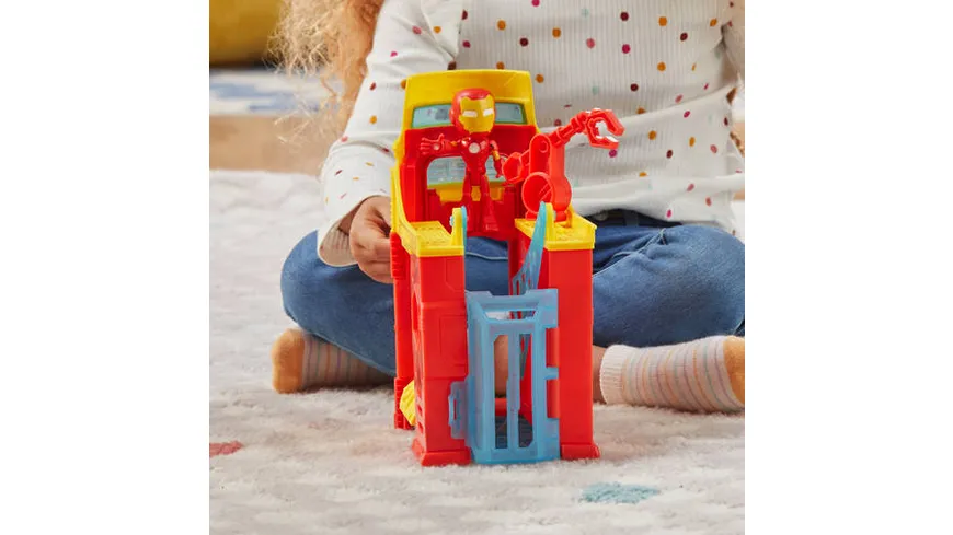 Hasbro - Marvel Spidey and His Amazing Friends Stark Tower Spielset mit Iron Man Figur
