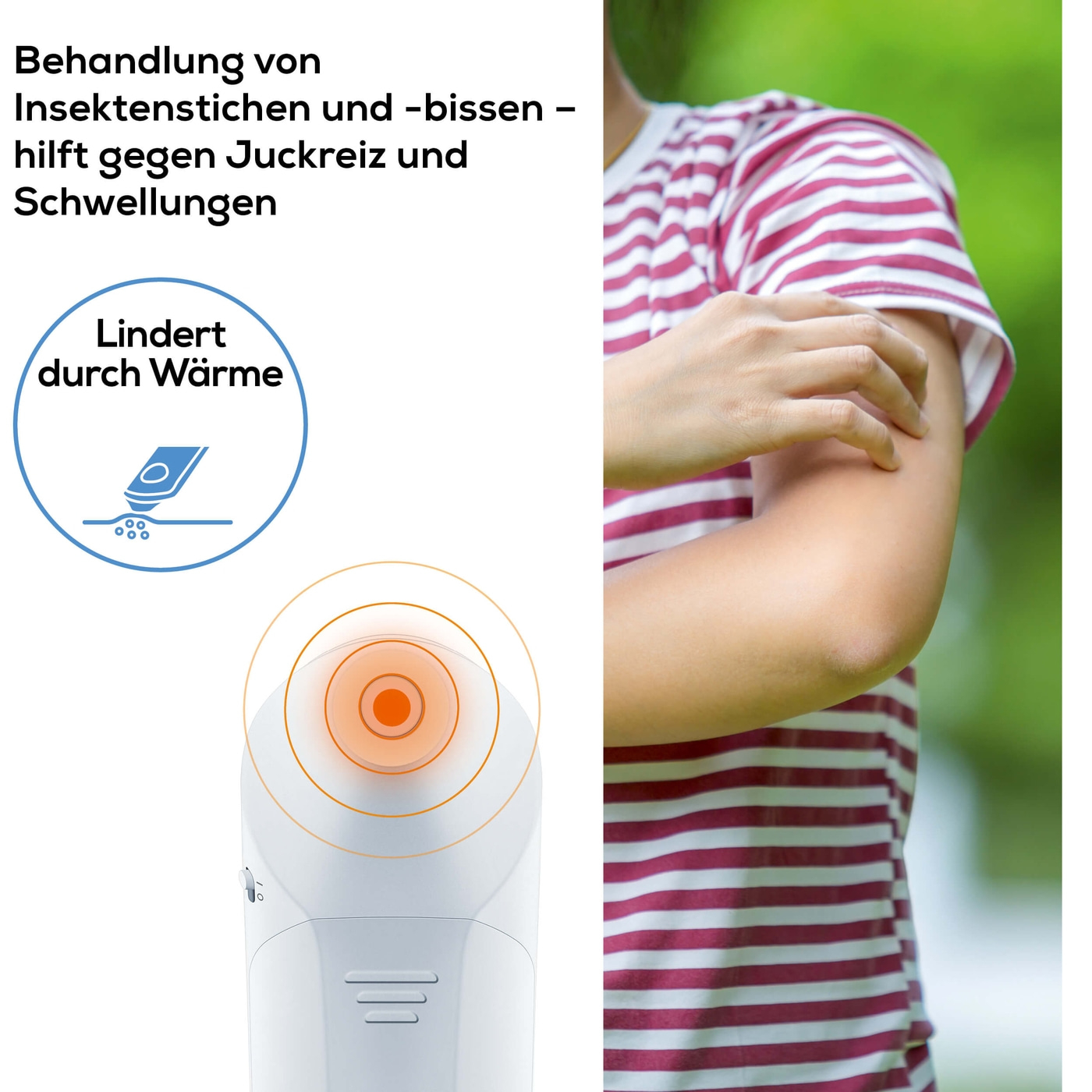Beurer Insektenstichheiler BR 60-Stichheiler gegen Juckreiz & Schwellungen mit 2 Programmen