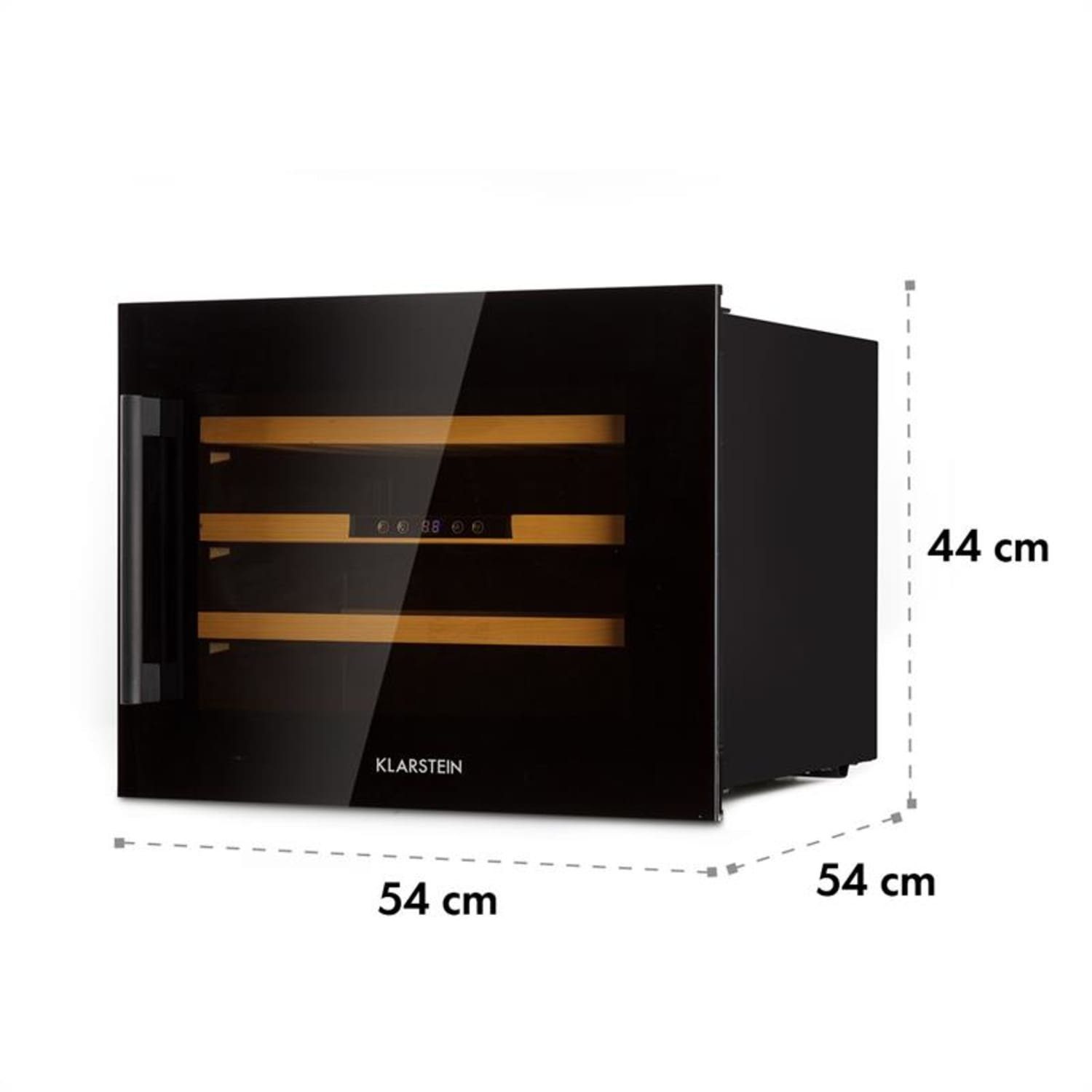 Klarstein Weinkühlschrank Vinsider 24 Onyx Edition, für 24 Standardflaschen á 0,75l,Wein Flaschenkühlschrank Weintemperierschrank Weinschrank Kühlschrank