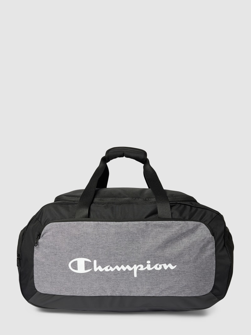 Weekender mit Label-Print in schwarz