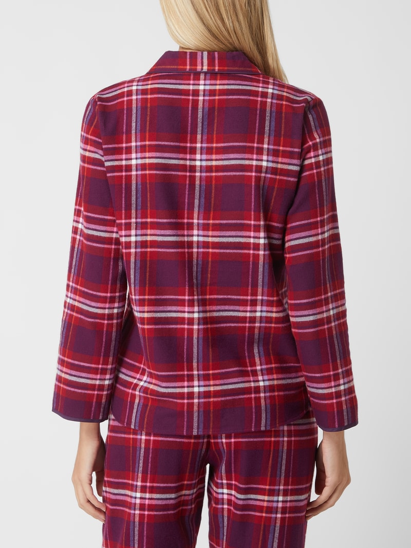Pyjama-Oberteil aus Baumwolle Modell 'Clarissa' in bordeaux rot