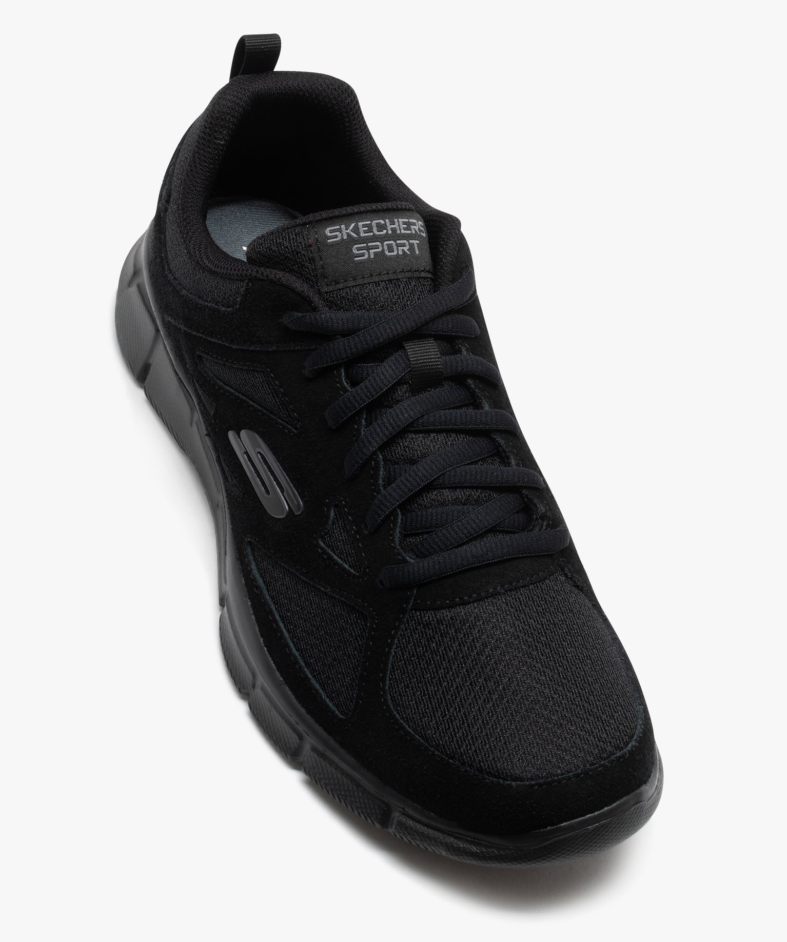 Baskets homme unies style running - Skechers noir | GEMO