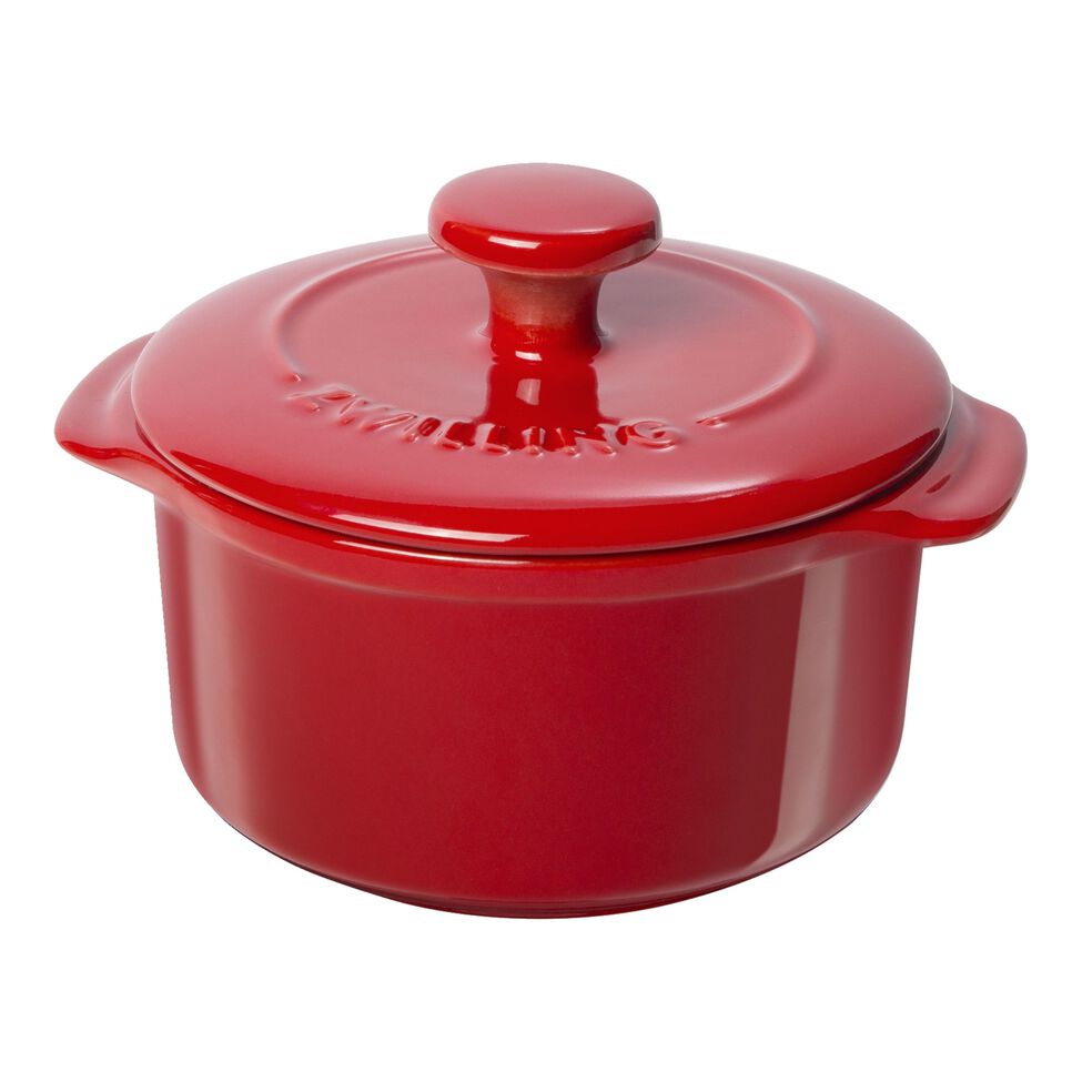 Cocotte Set 2-tlg, rund, Kirsch-Rot, Keramik