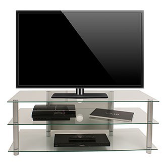 VCM TV-Möbel Zumbo | LCD Rack, LED Tisch Alu Klarglas