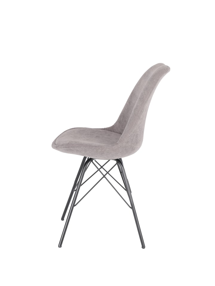 byLiving 2er-Set: Esszimmerstuhl Rica in Grau - 48,5 (B) x 55 (L) x 85 (H) cm günstig kaufen onesize