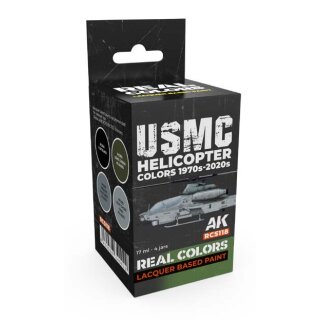 AK Real Colors Paintset - USMC Helicopter Colors 1970s-2020s (4x 17ml)