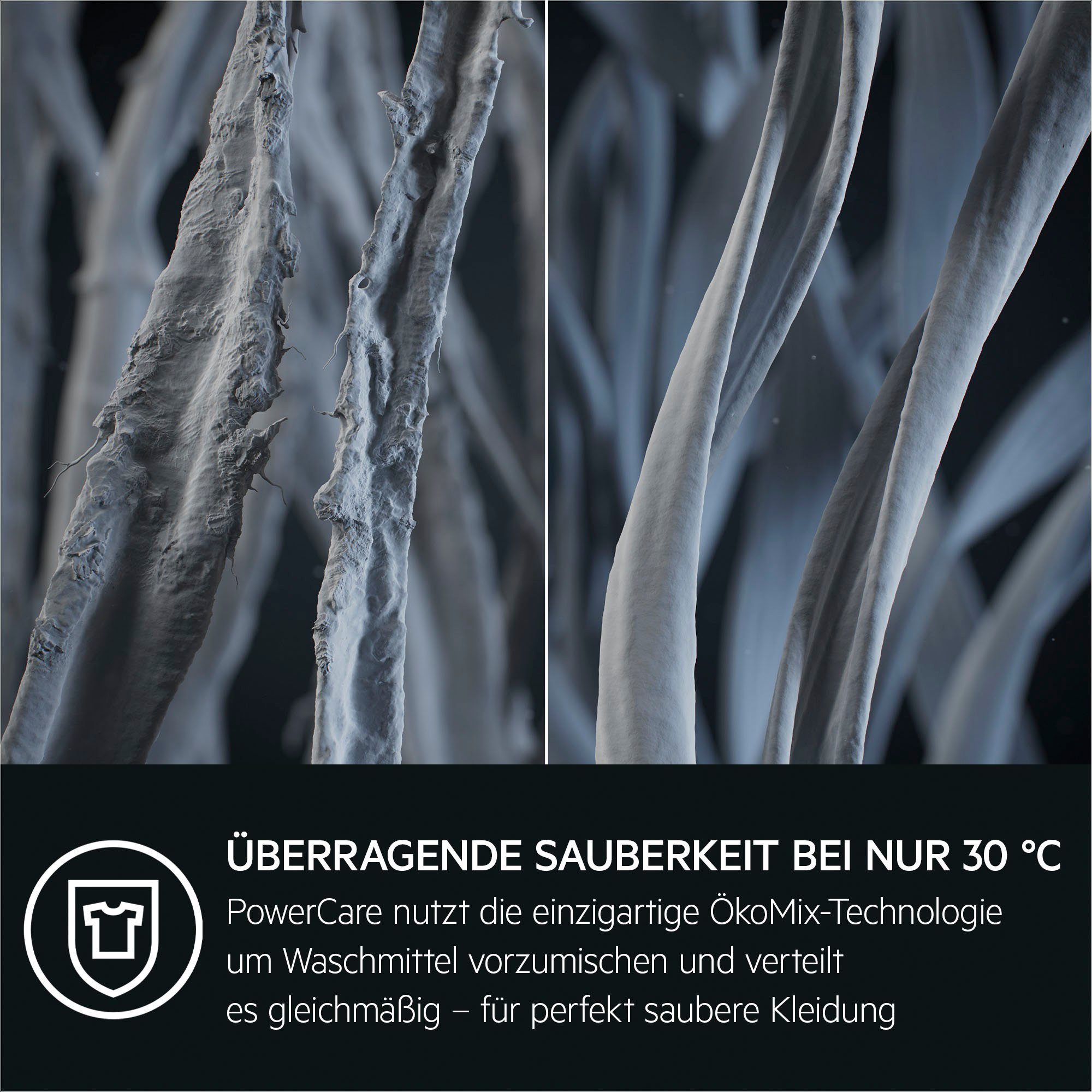 AEG Waschmaschine 8000 PowerCare LR8E75490, 9 kg, 1400 U/min, PowerClean - Fleckenentfernung in 59 Min. bei nur 30 °C & Wifi