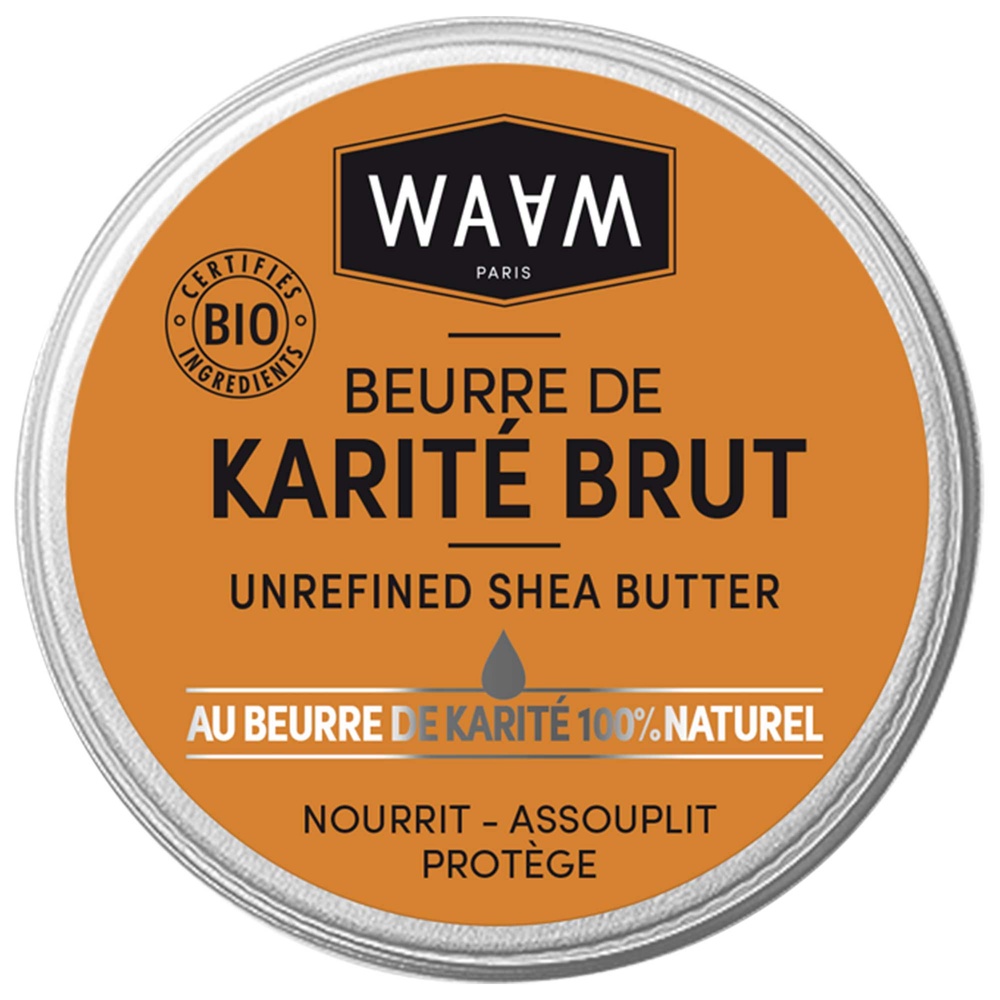 waam Beurre de Karité Brut (non parfumé) Beurres