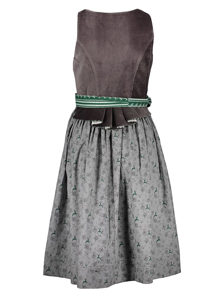 Almsach Dirndl in Grau/ Grün günstig kaufen