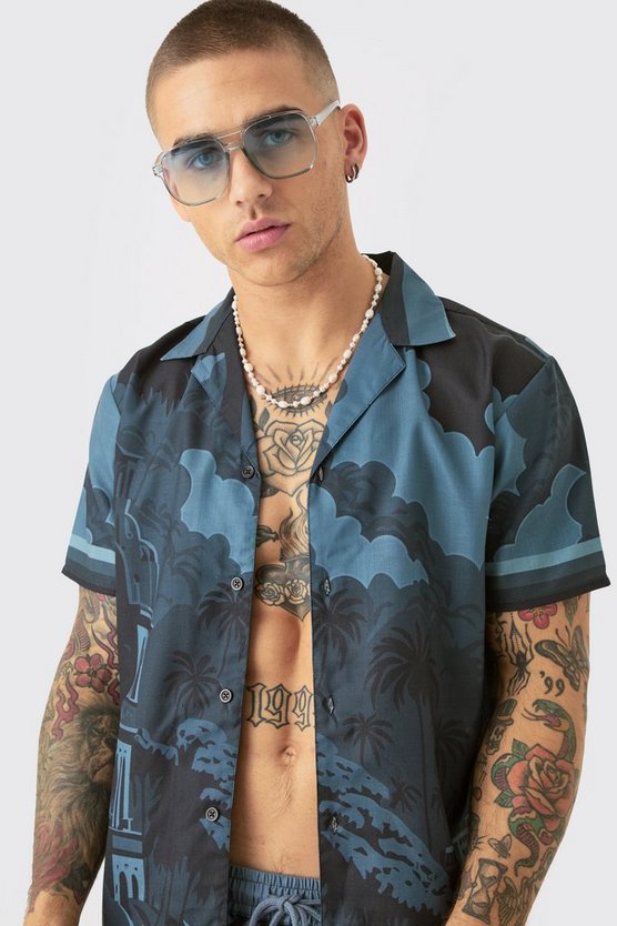 Regular Hemd & Badehose mit Print