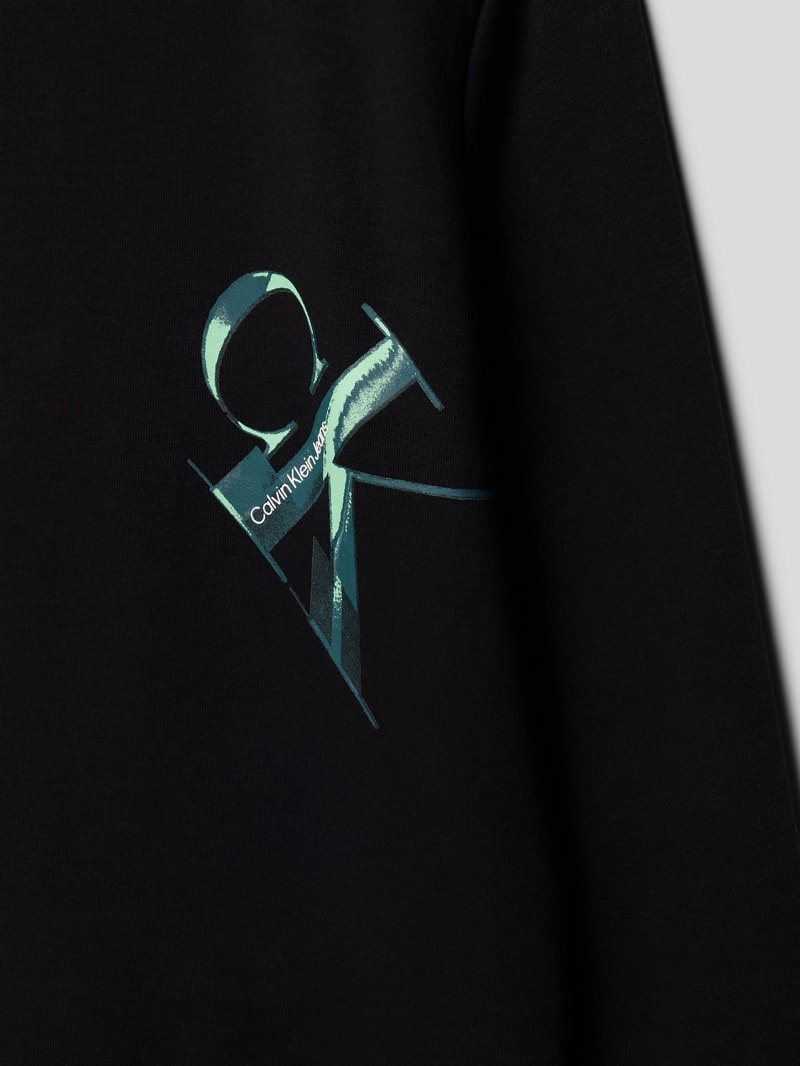 Sweatshirt mit Label-Print Modell 'HYPER REAL MONOGRAM' in schwarz