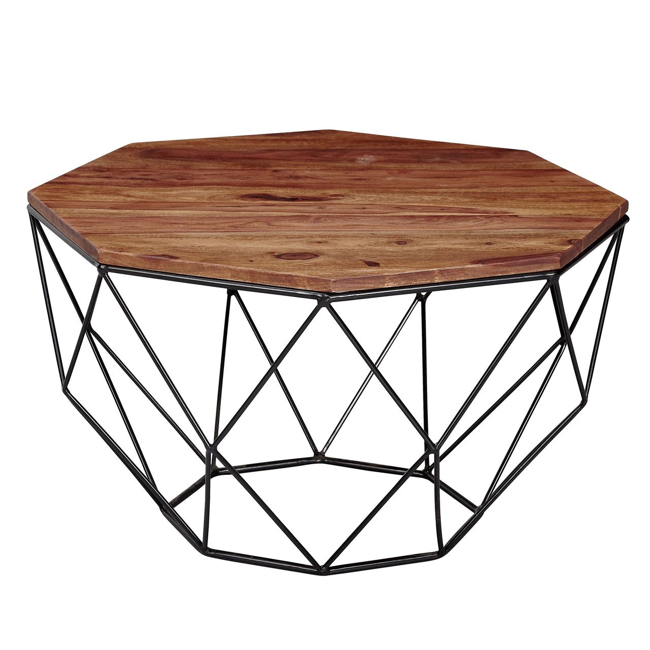 Wohnling Couchtisch 66 x 66 x 40 cm Braun