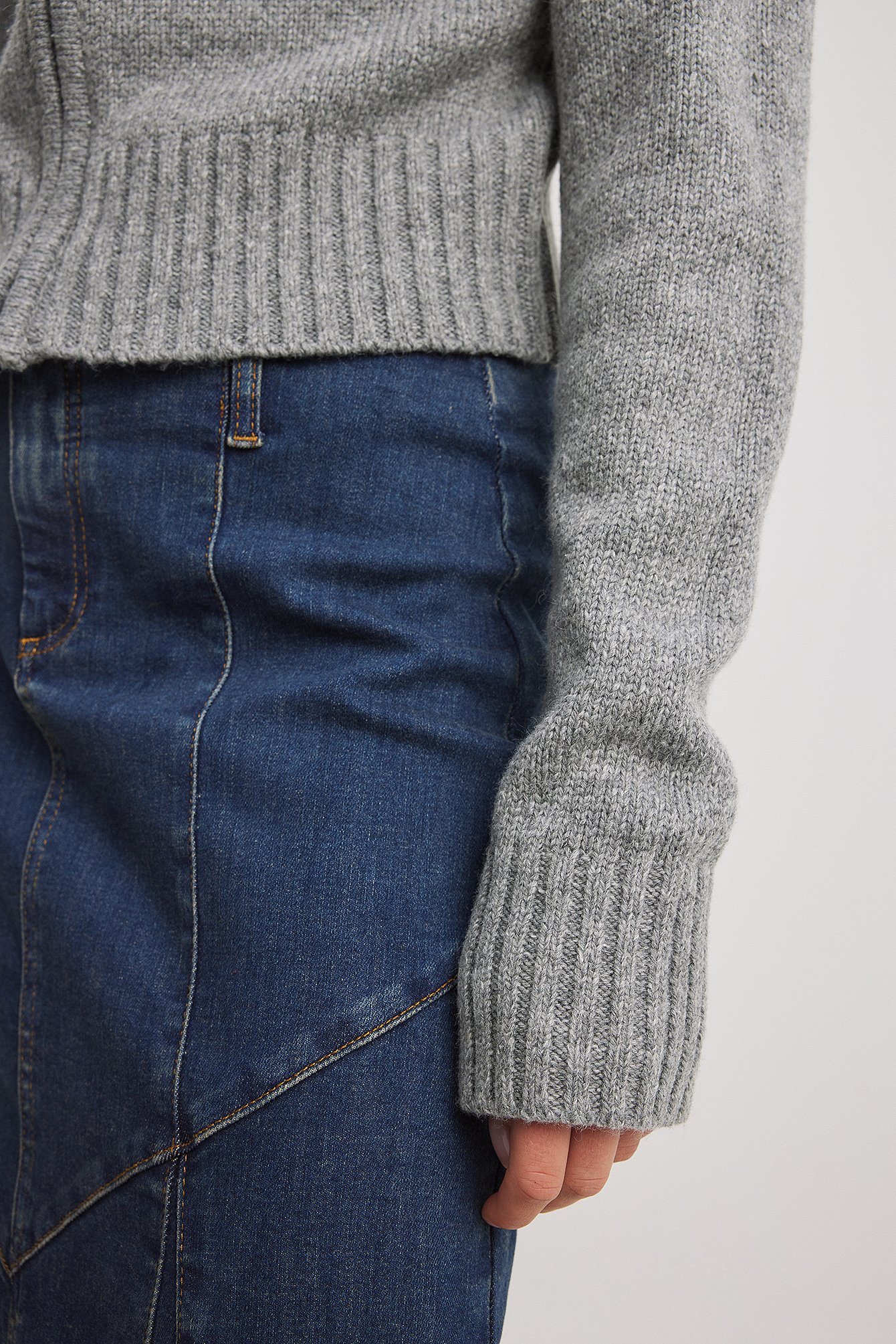 Strickpullover mit Reißverschluss