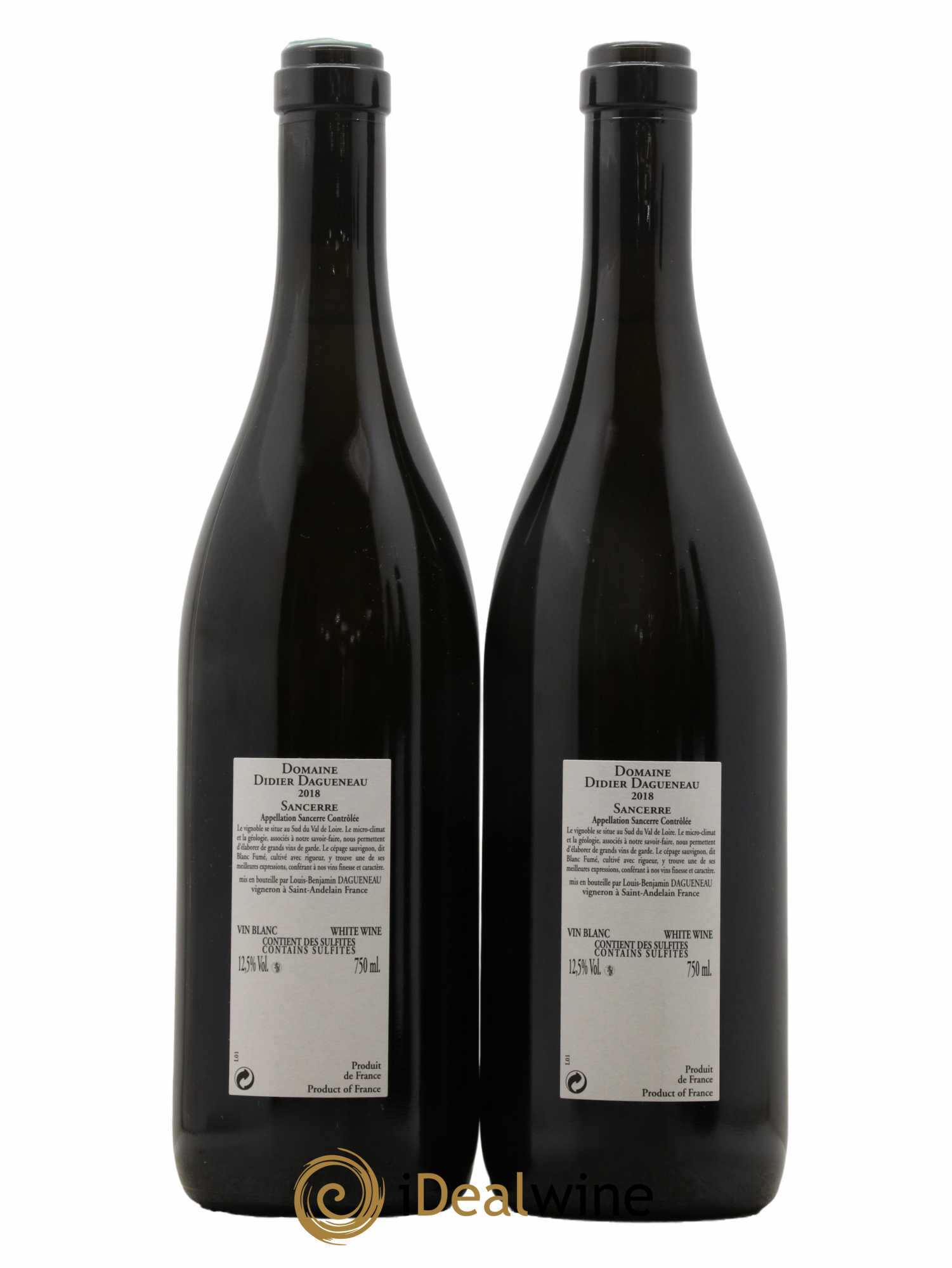 Sancerre En Chailloux Dagueneau  2018 - Lot de 2 Bouteilles