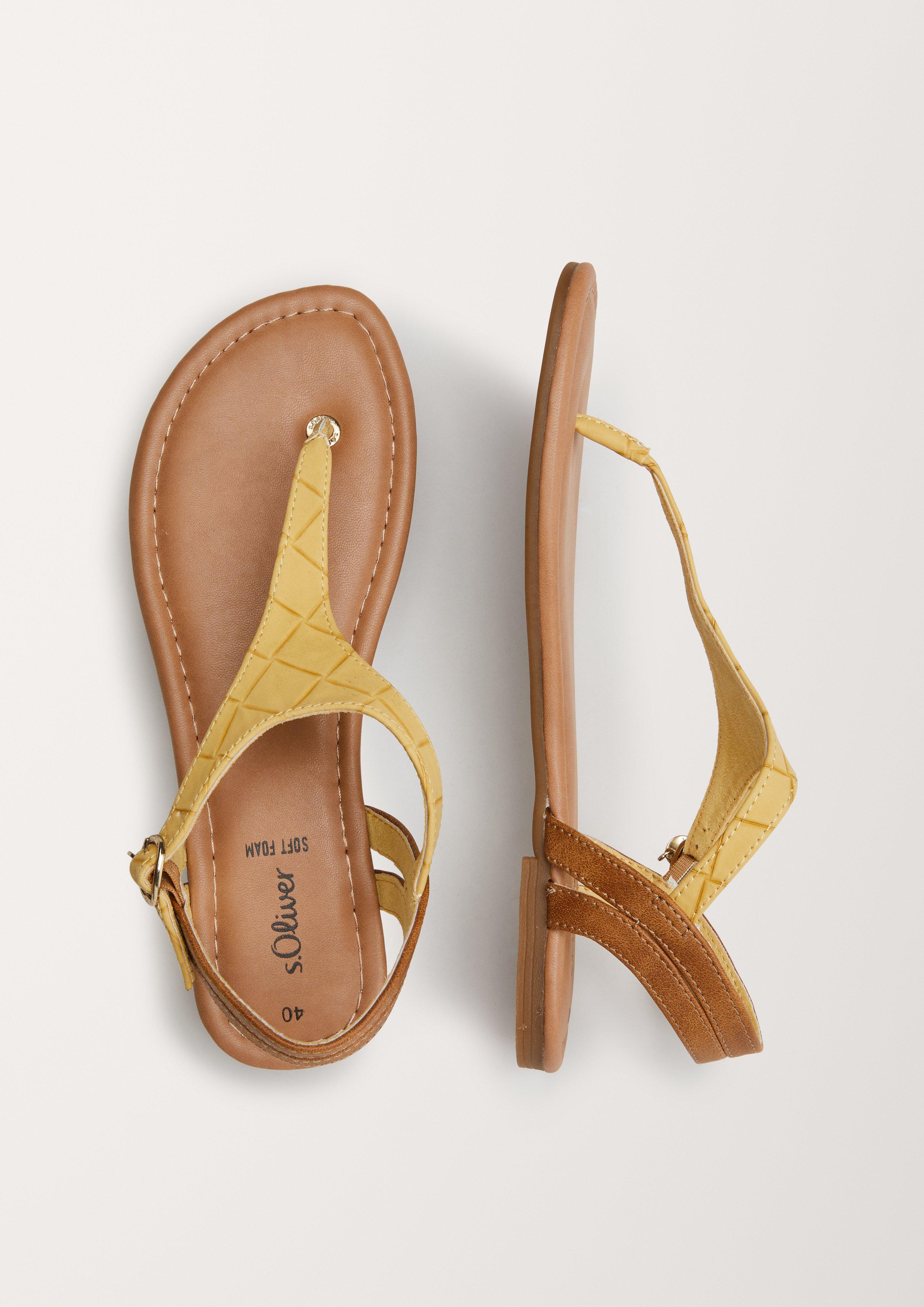 Sandalen in Leder-Optik  6005371-600