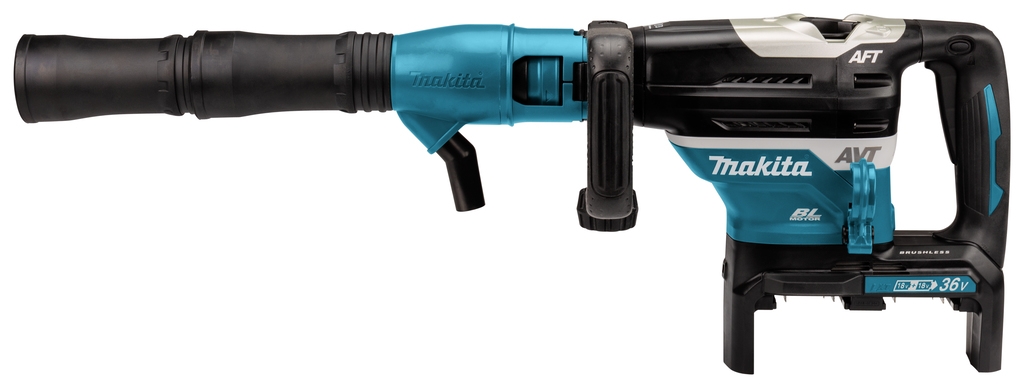 Ciocan combinat Makita DHR400ZUN1 2 x 18V fără baterii și încărcător SDS-Max cu transmițător AWS și set de extracție a prafului