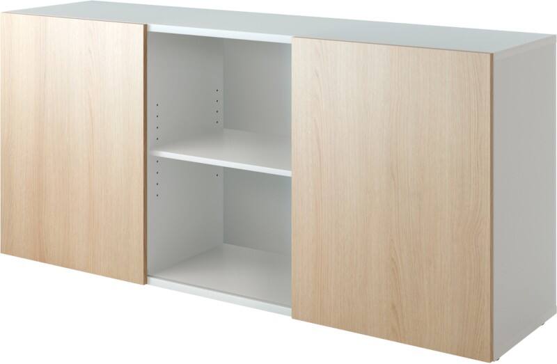 Hammerbacher Schiebetürenschrank 2FH Eiche, Weiß 1.600 x 420 x 748 mm V1780/W/E