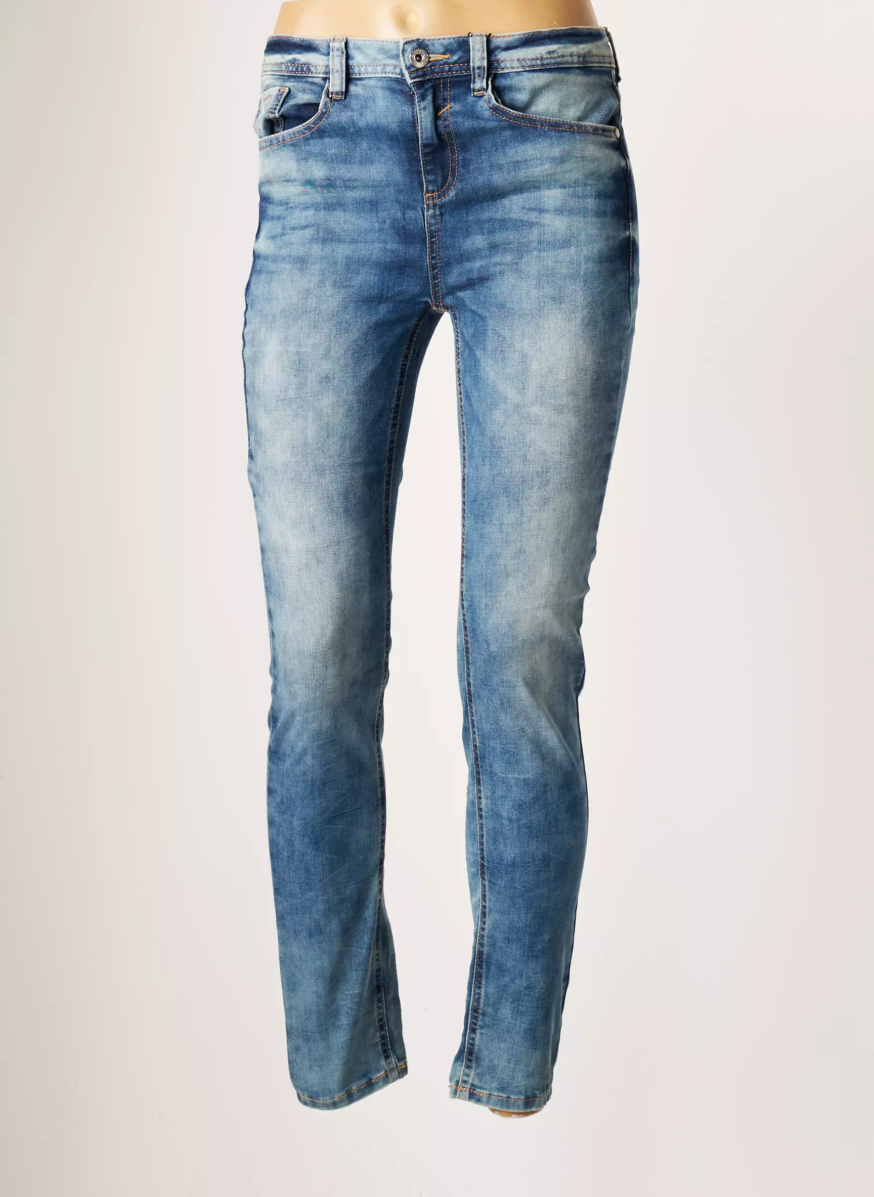 Street One Jeans Coupe Slim Femme couleur bleu