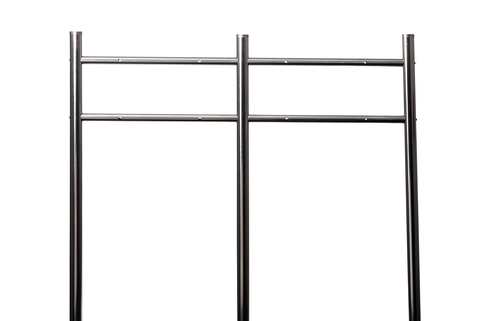 BIRENDY Briefkasten Design Doppel Briefkastenständer Set Ständer und 2 Briefkästen mit Zeitungsfach