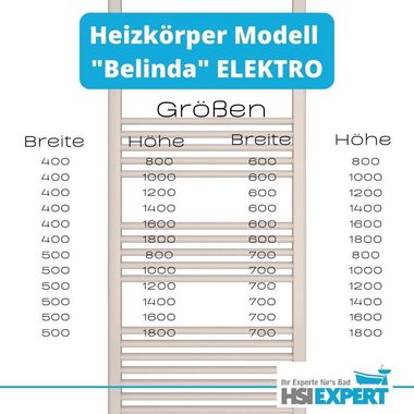 HGMBAD Badheizkörper Elektro Badheizkörper Handtuchtrockner Heizung, Heizstab-Regler