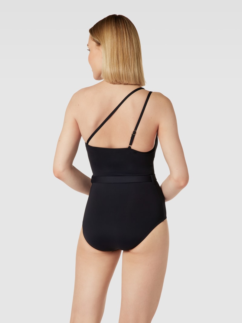Badeanzug mit Gürtel in schwarz