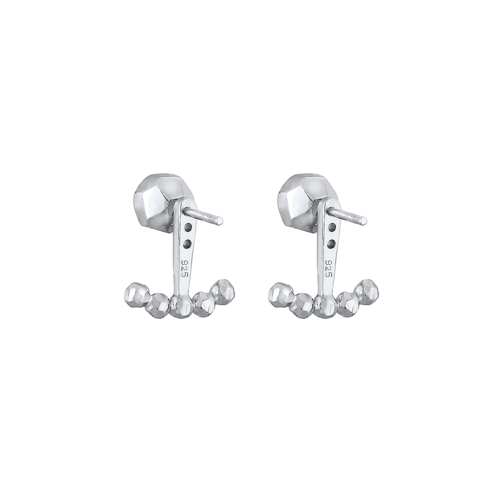 Elli Elli Boucles d'Oreilles Femme Ronde Élégante en Argent Sterling 925 Sterling Boucles d'oreilles
