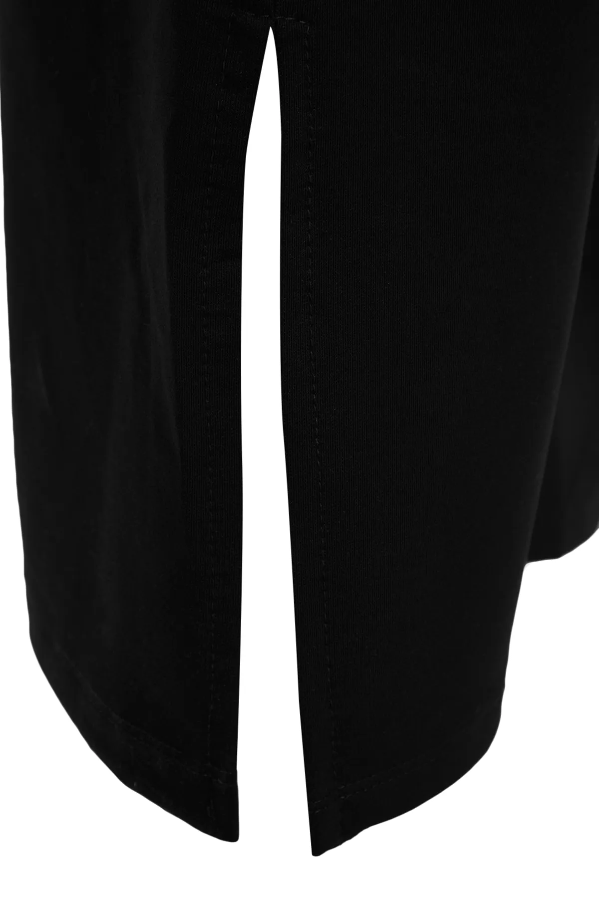 Trendyol Curve  Schwarze, detaillierte, dünne Strick-Jogginghose mit Schlitz TBBAW24AJ00006