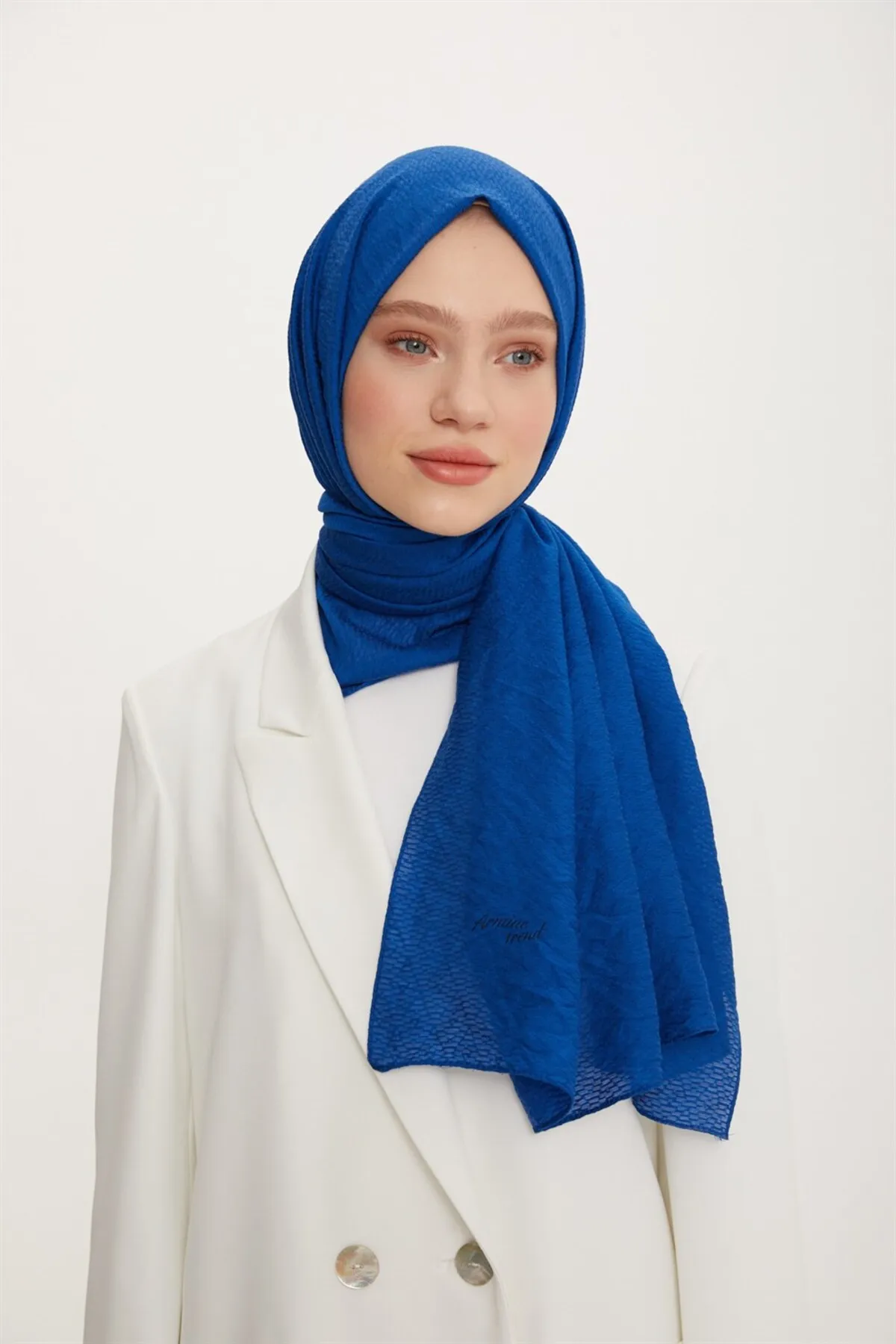 Armine  Trend Star Schal 3 Strukturiert – Ats3str-570 – Saksblau