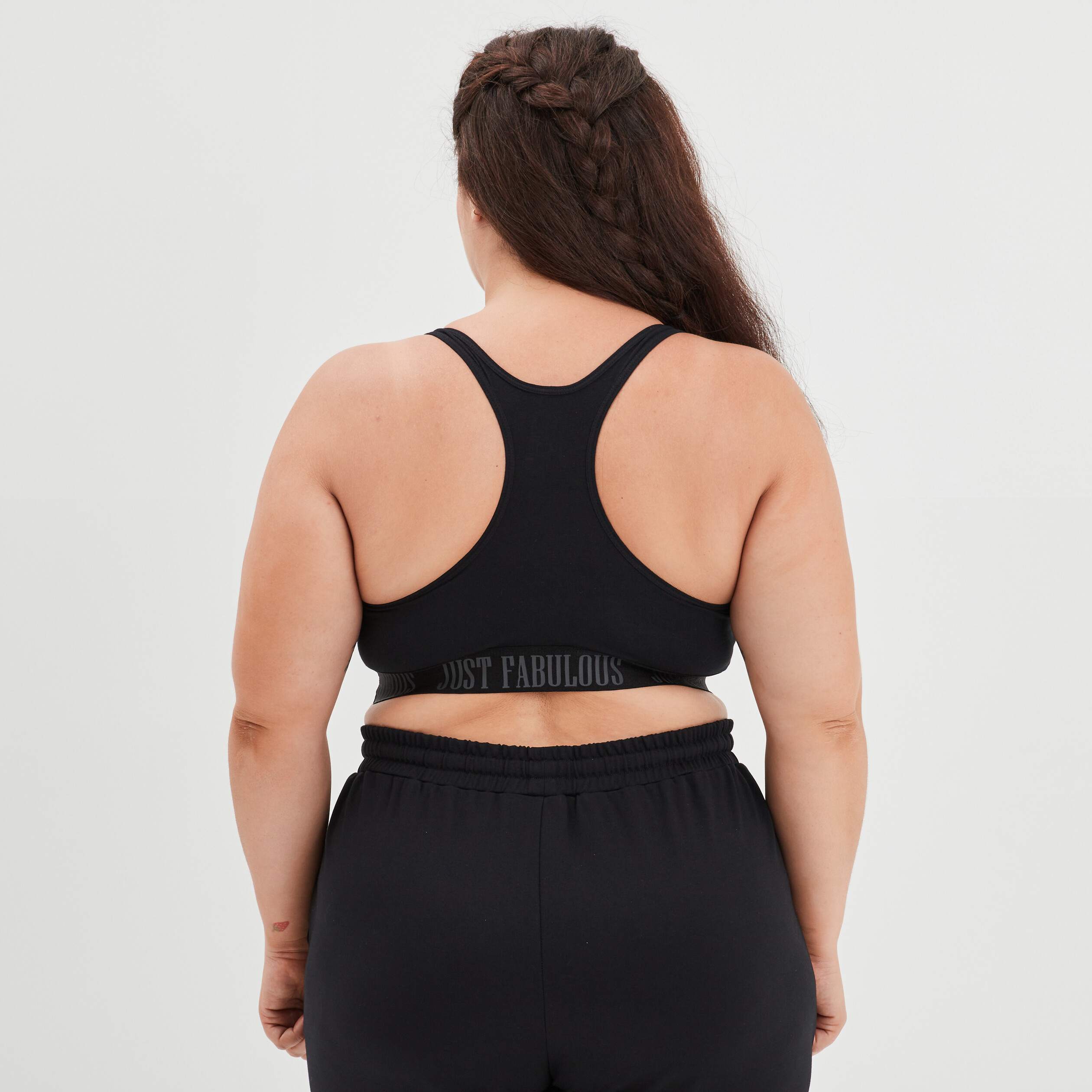Soutien-gorge brassière dos nageur noir femme grande taille | La Halle