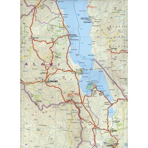 Reise Know-How Landkarte Mosambik, Malawi  1:1.200.000 - Straßenkarte