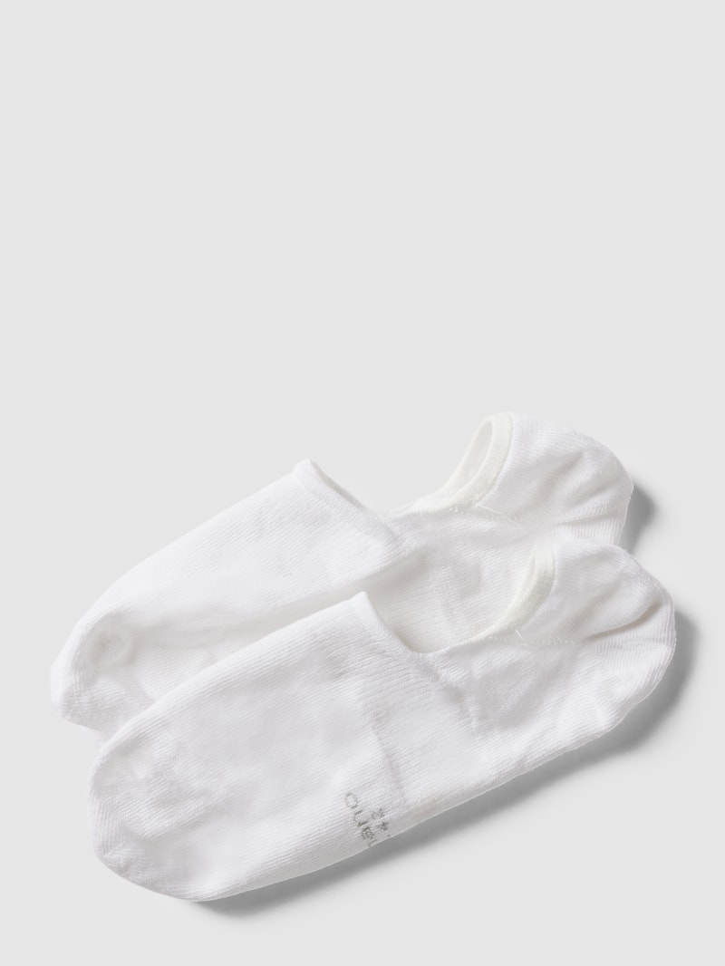 Sneakersocken mit Label-Detail Modell 'INVISIBLE' in weiß