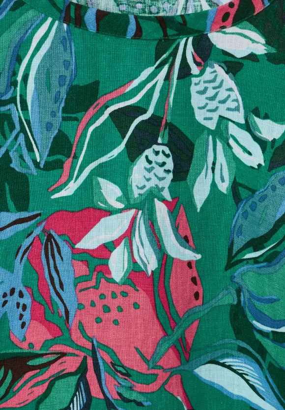 CECIL Leinenkleid mit Blumenprint