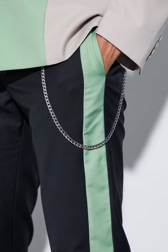 Slim-Fit Anzughose mit Seitenstreifen