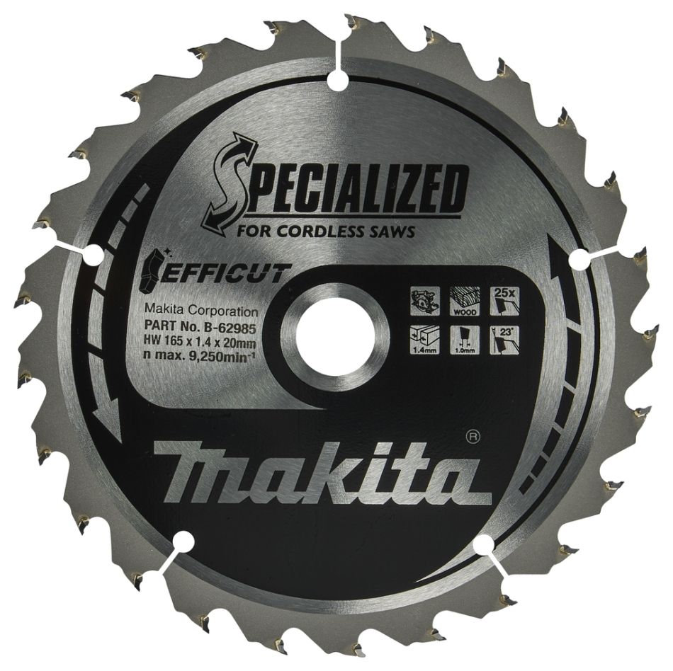 Makita tilbehør B-62985 Makita spesialisert sirkelsagblad 165 x 20 x 1,4 mm