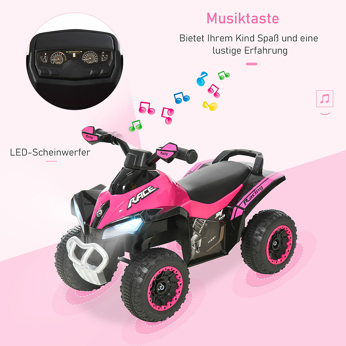 Rutscherfahrzeug mit Licht und Musik